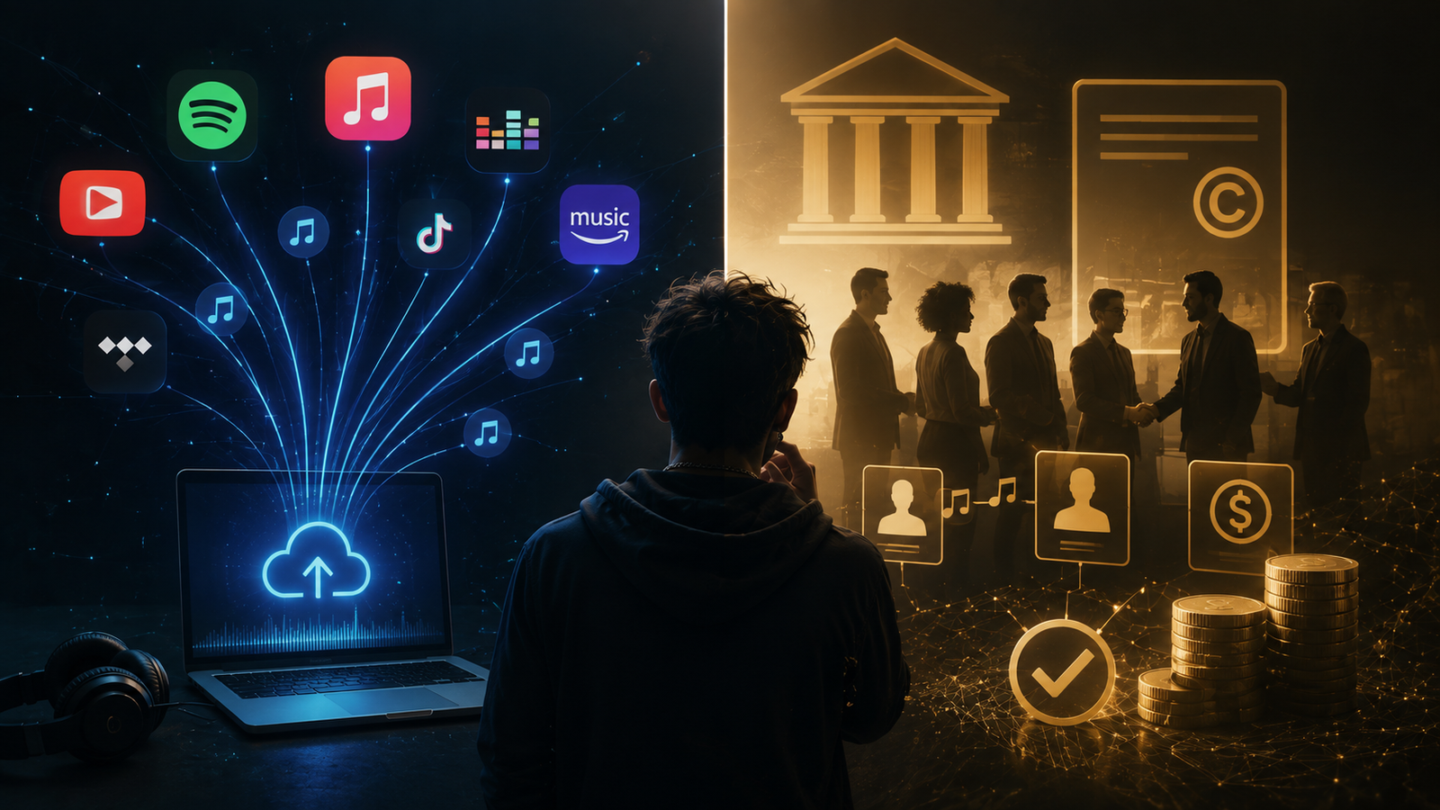Diferencia entre un agregador digital y una sociedad de gestión colectiva de derechos de autor